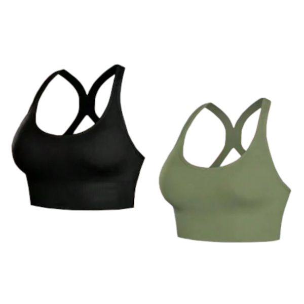 Seamless Push-Up Sports Bra Set of 2