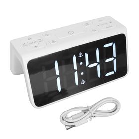Clock Bluetooth Speaker Dual Alarm White Noise Voice Broadcast with