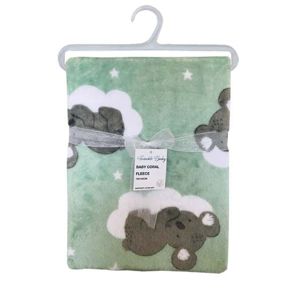 Koalas Coral Fleece Baby Blanket- 75x100cm