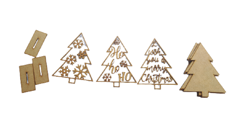 DIY Christmas Trees Table Decor -Large