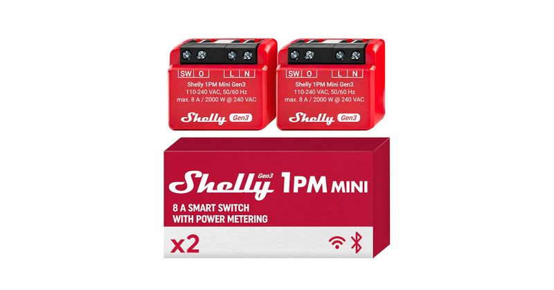 Shelly 1PM Mini GEN3 2-Pack
