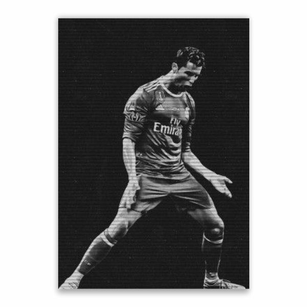 Cristiano Ronaldo Black And Grey Poster - A1