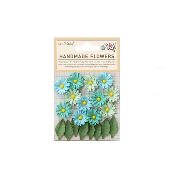 Handmade Flower Cyra - Teal Vibes 20pc