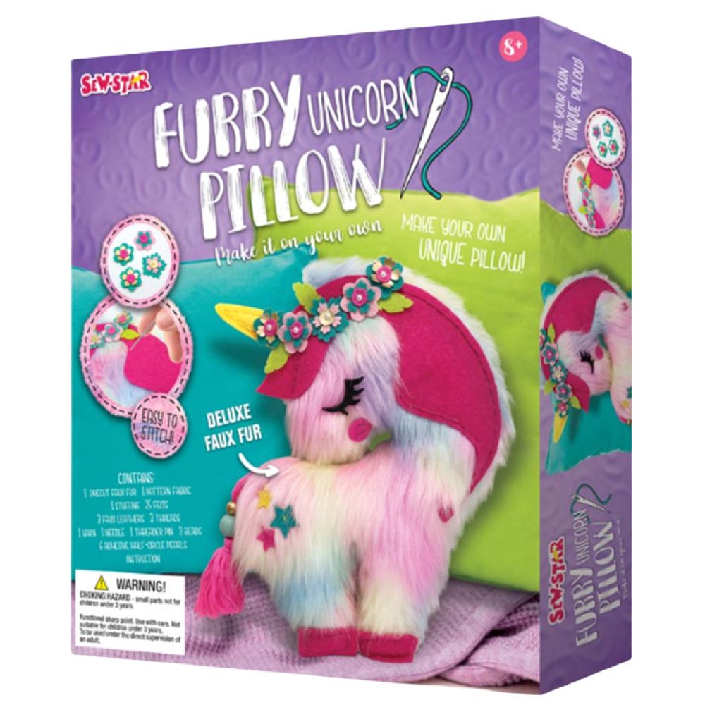 Unicorn – Furry Pillow Sewing Embroidery DIY Craft Kit Art Soft Plush, Shop Today. Get it Tomorrow!