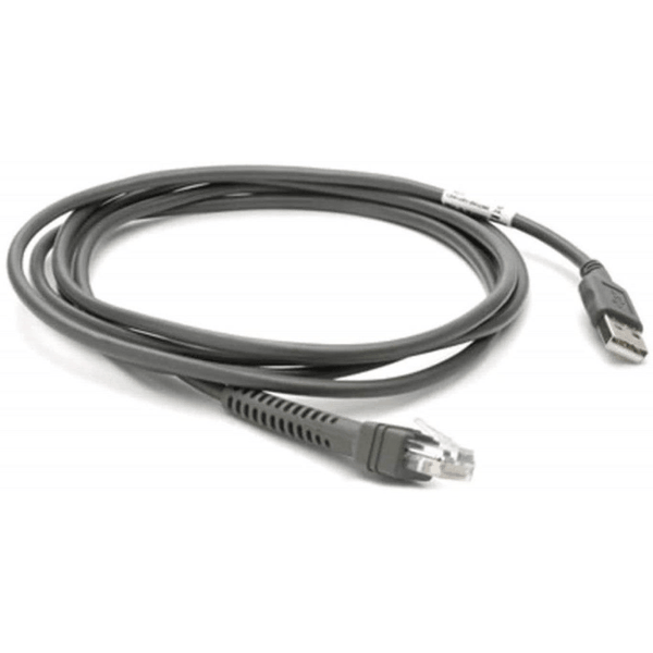 Zebra USB Printer Cable 2.1m Black - STRAIGHT -SHIELDED