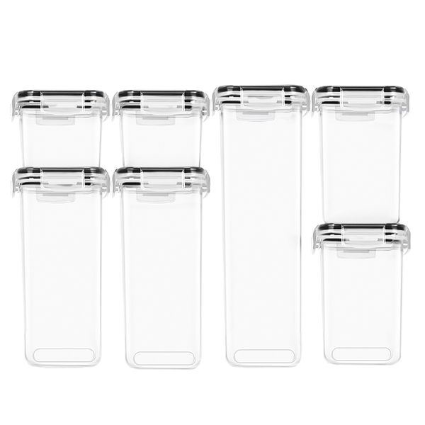 Pruchef – 7-Piece Kitchen Food Storage Container Set with Stickers &amp; Pen