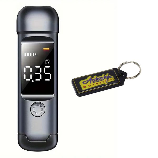 Alcohol Tester High-Accuracy Digital LCD Breathalyzer Analyzer &amp; Key Holder