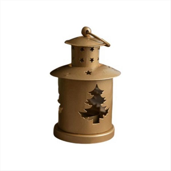Christmas Vintage Candlestick Iron Art Cabin Christmas Style Decorative Acc