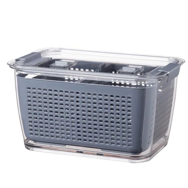 Food Saver Storage Container and Drainage (Grey)