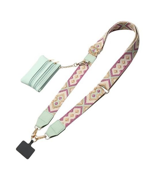 Cell Phone Lanyard Crossbody With Wallet, Adjustable Cell Phone Strap