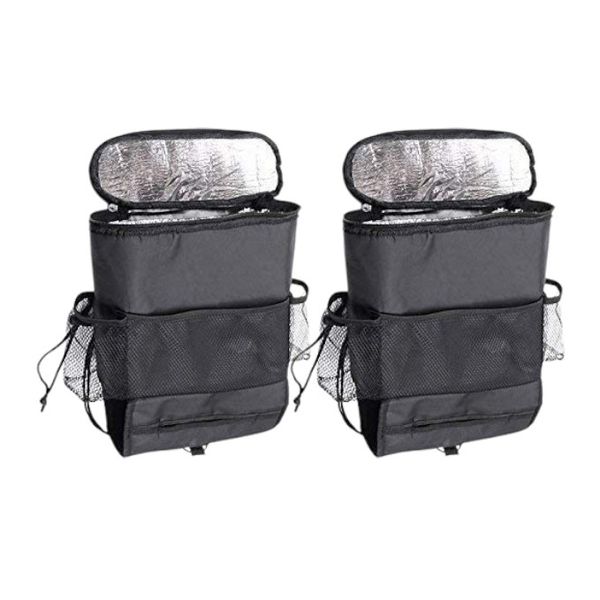 2 Car Back Seat Organizer with Thermal Insulation Multi-Pocket Storage Bag