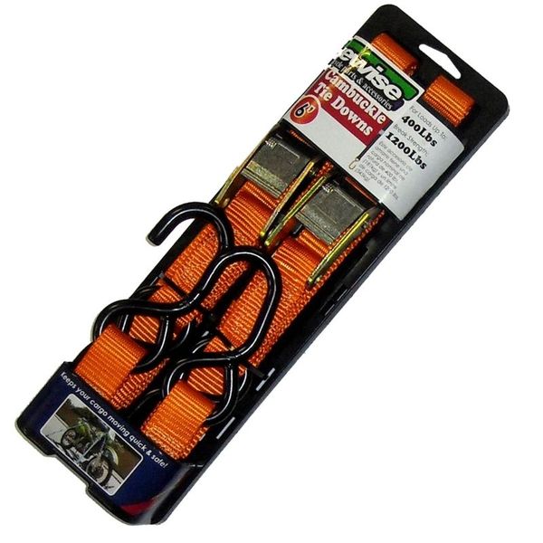 Aftermarket Soft Loop Orange 2 Piece Tie Downs - 25mm