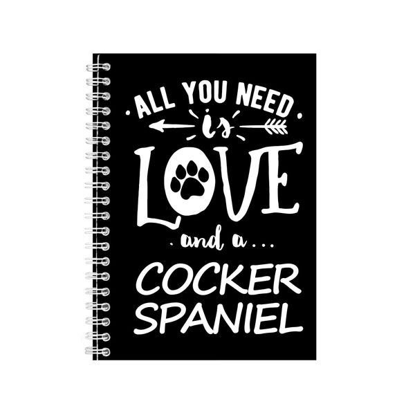 Cocker Spaniel A5 Notebook Dog Gift Idea Writing Books A5 Notepad