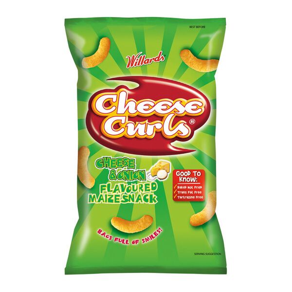 Willards Cheese Curls Onion - 16 x 150g