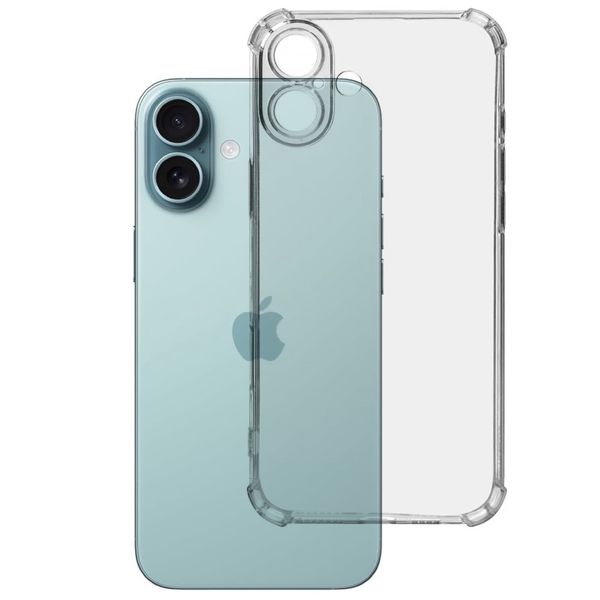 Clear Cover For i Phone 16 Plus - TPU Protective Cover - Shockproof Cover