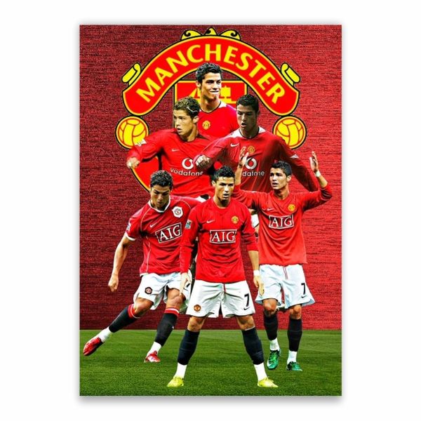 Ronaldo With Man United Through The Years Poster - A1