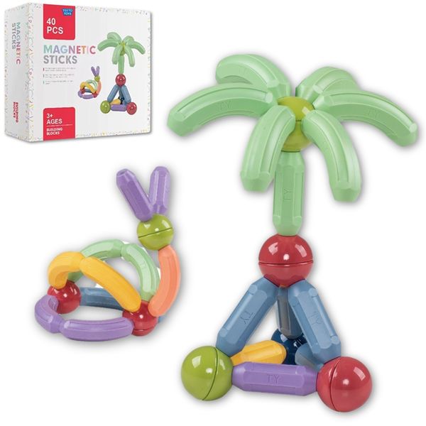 40Piece Magnetic Sticks Set - Building Blocks - Educational Toys for Toddlers