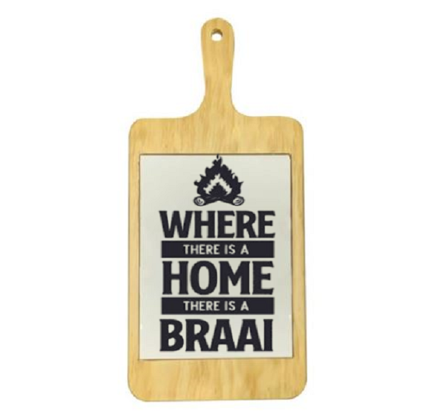 Home is a Braai Serving Platter - 37x18cm