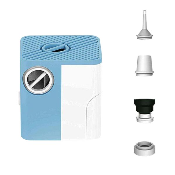 Portable Air Mattress Pump Inflator For Air Bed Floats Rafts Pool Toy-Blue