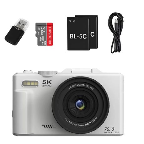 5K Digital Camera for Photography, Autofocus 75MP WiFi Vlogging , Image
