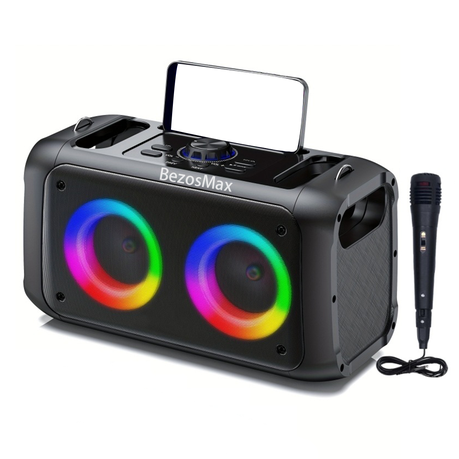 BezosMax Bluetooth Speakers with Microphone, Wireless TWS Portable Speaker Image