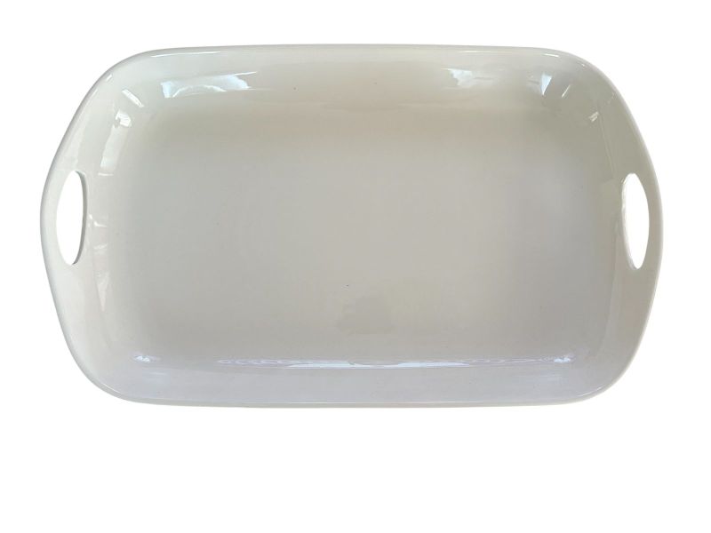 Be Classic H X2 white platter plates/ salad bowls 45x28x6cm