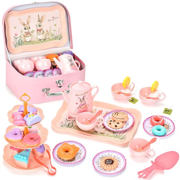 44 Piece Princess Tea Party Set Pretend Play Kitchen Toys For Little Girls