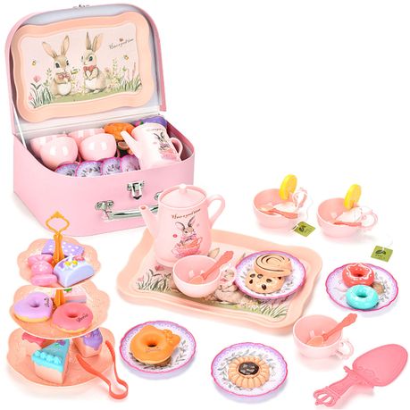 44 Piece Princess Tea Party Set Pretend Play Kitchen Toys For Little Girls Image