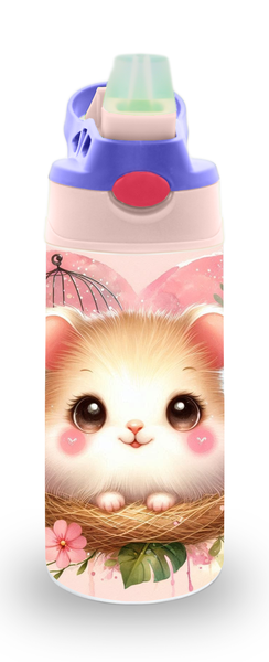 Girly Safari Animals Design 13 12oz Double walled Stainless Steel Bottle