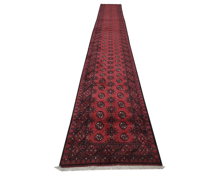Gorgeous Red Afghan Carpet 767 x 80 cm