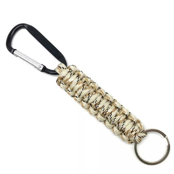YALLI Outdoor Camping Survival Key Ring Beige