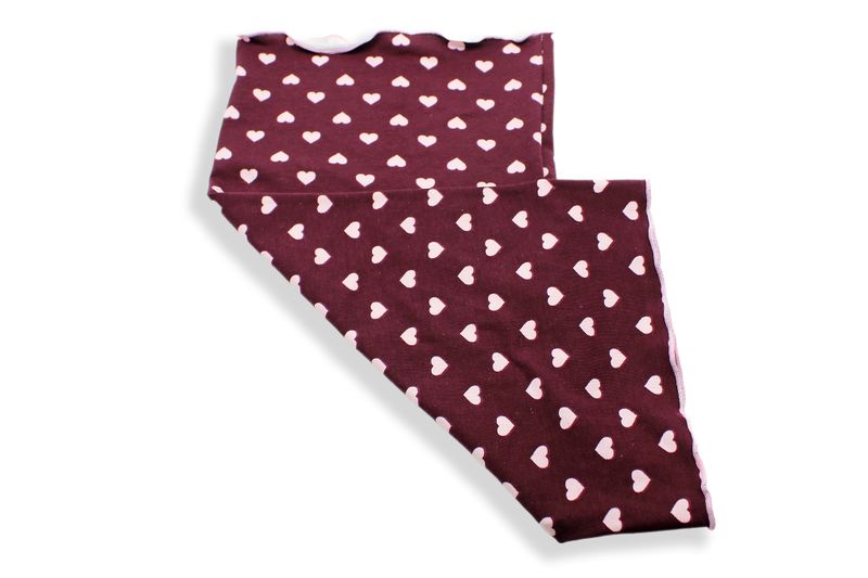 Multi-Function Face Mask - Maroon Heart