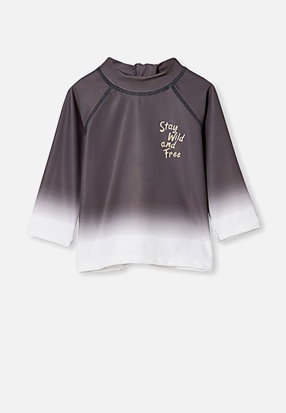 Kid's Cotton On Freddie rash vest - graphite grey ombre