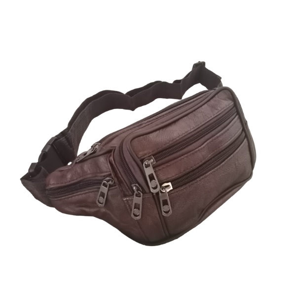 Brown PU Leather Moon Bag - Fanny Pack - Crossbody Bag - Waist bag
