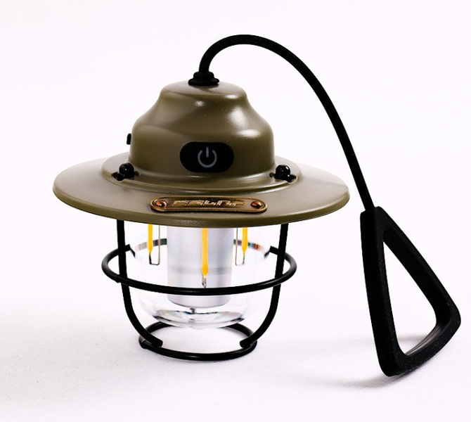 Retro Camping Lantern, Rechargeable Pinecone Style LED Tent Light,