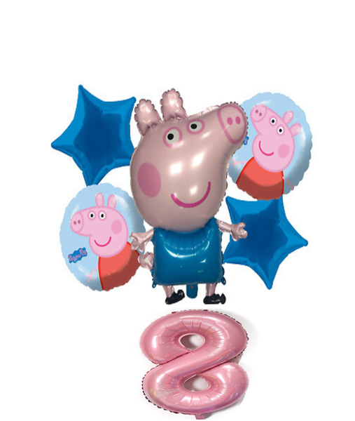 6 Piece Peppa Pig Balloon Set 8