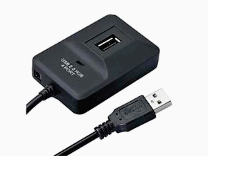 Portable 480Mbps High-speed 4-port USB 2.0 Hub Adapter for Laptop