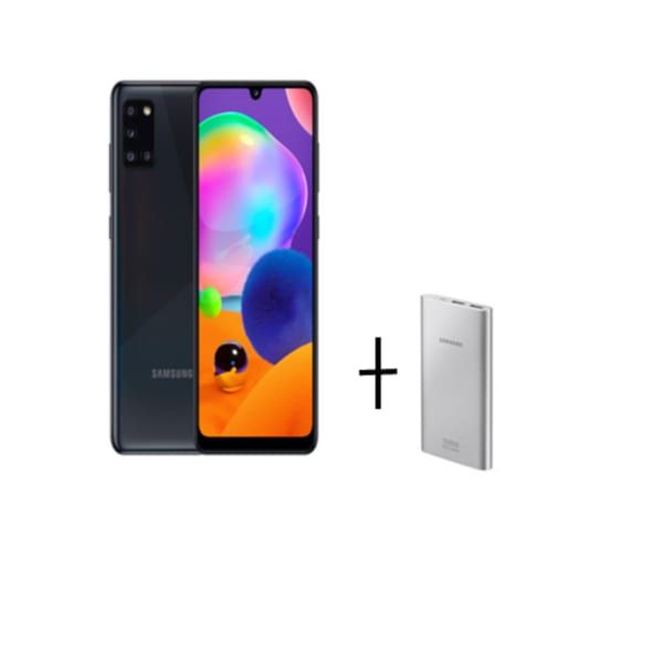 Samsung Galaxy A31 64GB Dual Sim Black + 10000mAh Powerbank