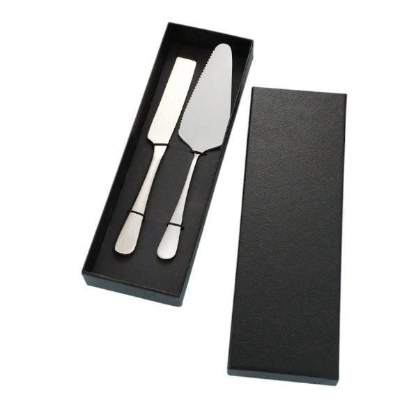Elegant Stainless Steel Cake &amp; Pizza Serving Set - Silver