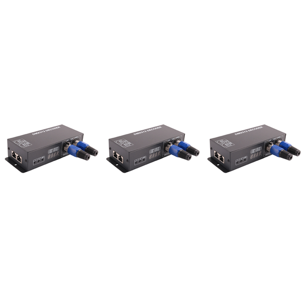 3X Dmx 512 Digital Display Decoder Dimming Driver (4 Channel)