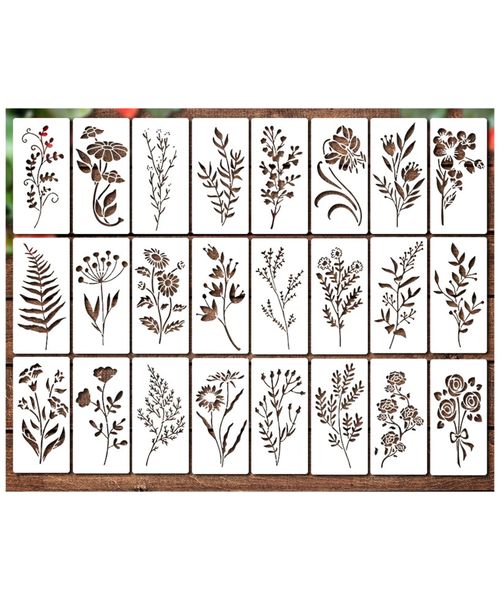 Stencils for Painting, 6 x 3 Inch Stencils for Crafts Painting on Wood Wall