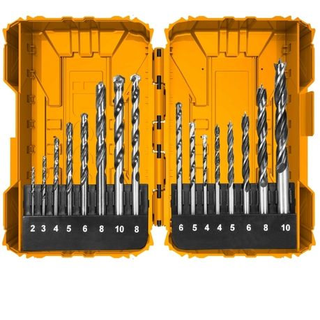 Ingco Metal Concrete and Wood Drill Bit Set 16 Pieces