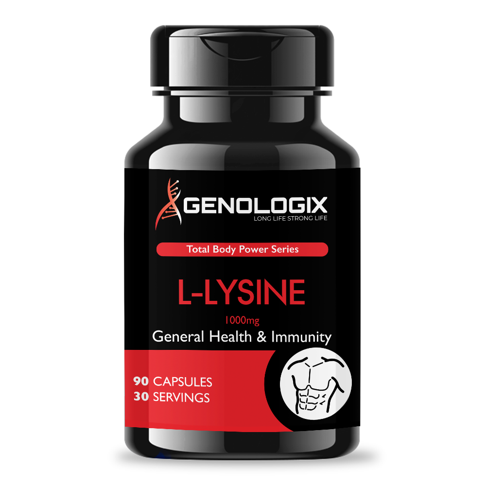 Genologix LLysine 1000mg 30 Servings x 90 Capsules Buy Online in