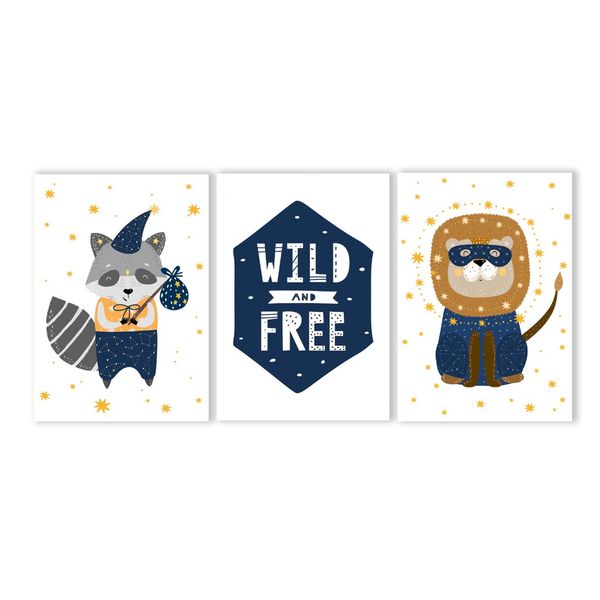 Canvas Nursery Wall Art: Wild and Free
