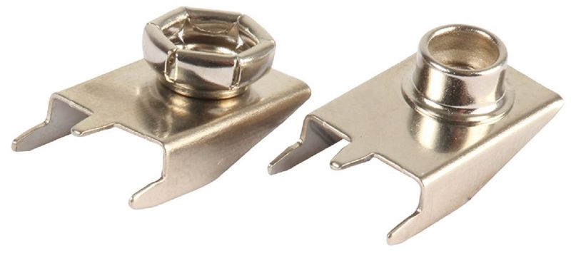 Multicomp Pro (MP000304) Battery Contact, PP3 (9V), Snap Contact, Brass