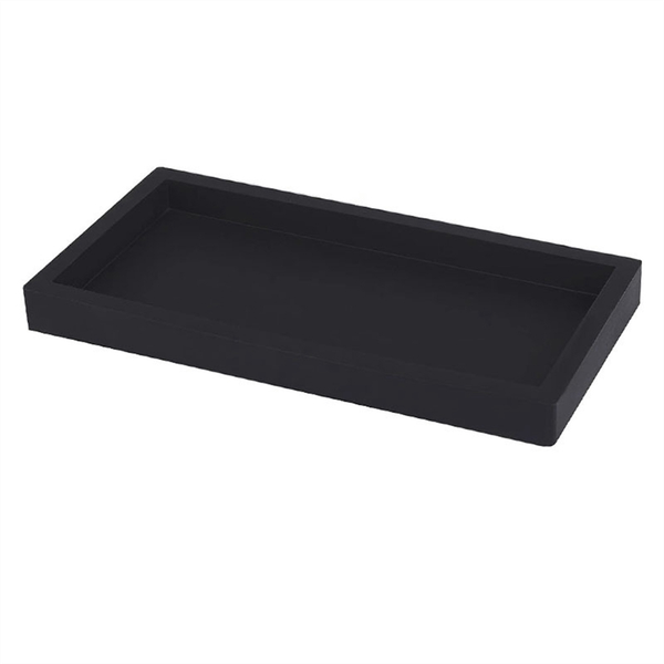 Countertop and Vanity Tray 8X4Inch, Sink Tray for Soap Bottles, Black