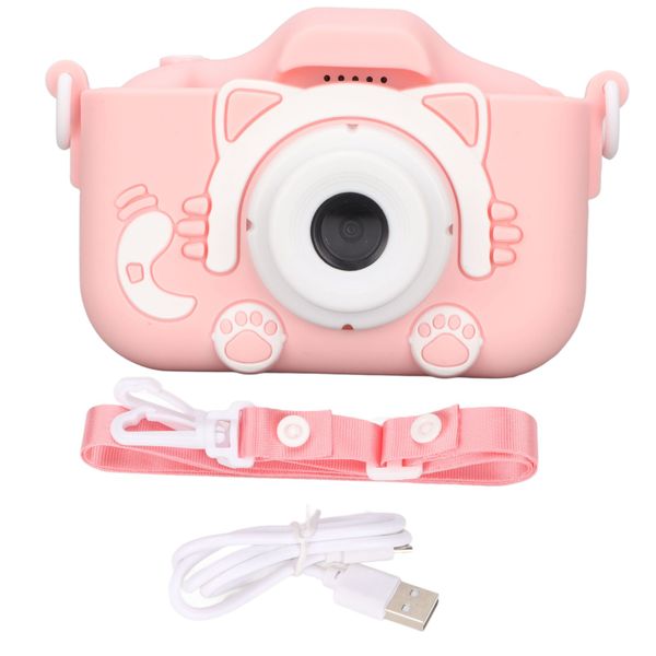 Children Camera Toy Digital Selfie Pink Without 32G Memory Card and Reader