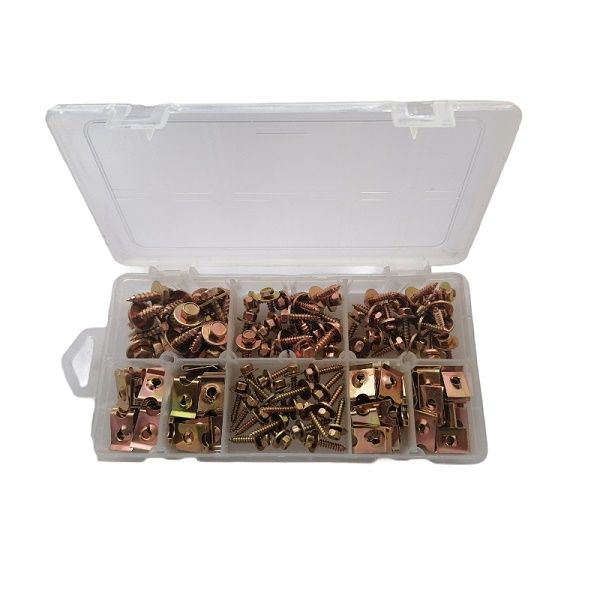 Self-Tapper with Washer and Speed Clips Set 181Pc