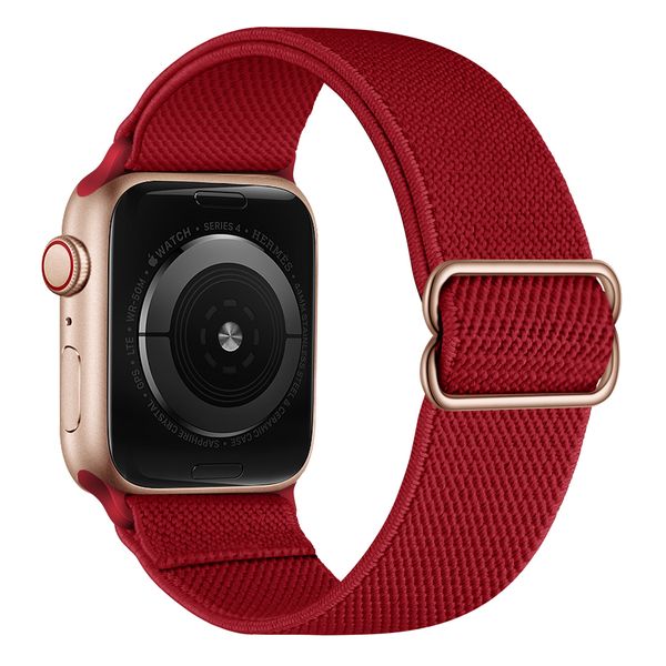 Nylon solo strap Compatible with Apple watch 42/44/45/49mm-Wine Red