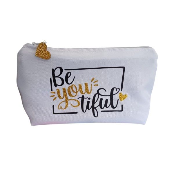 The Knörr Collection - White Make Up Bag Gift - Printed Be You tiful